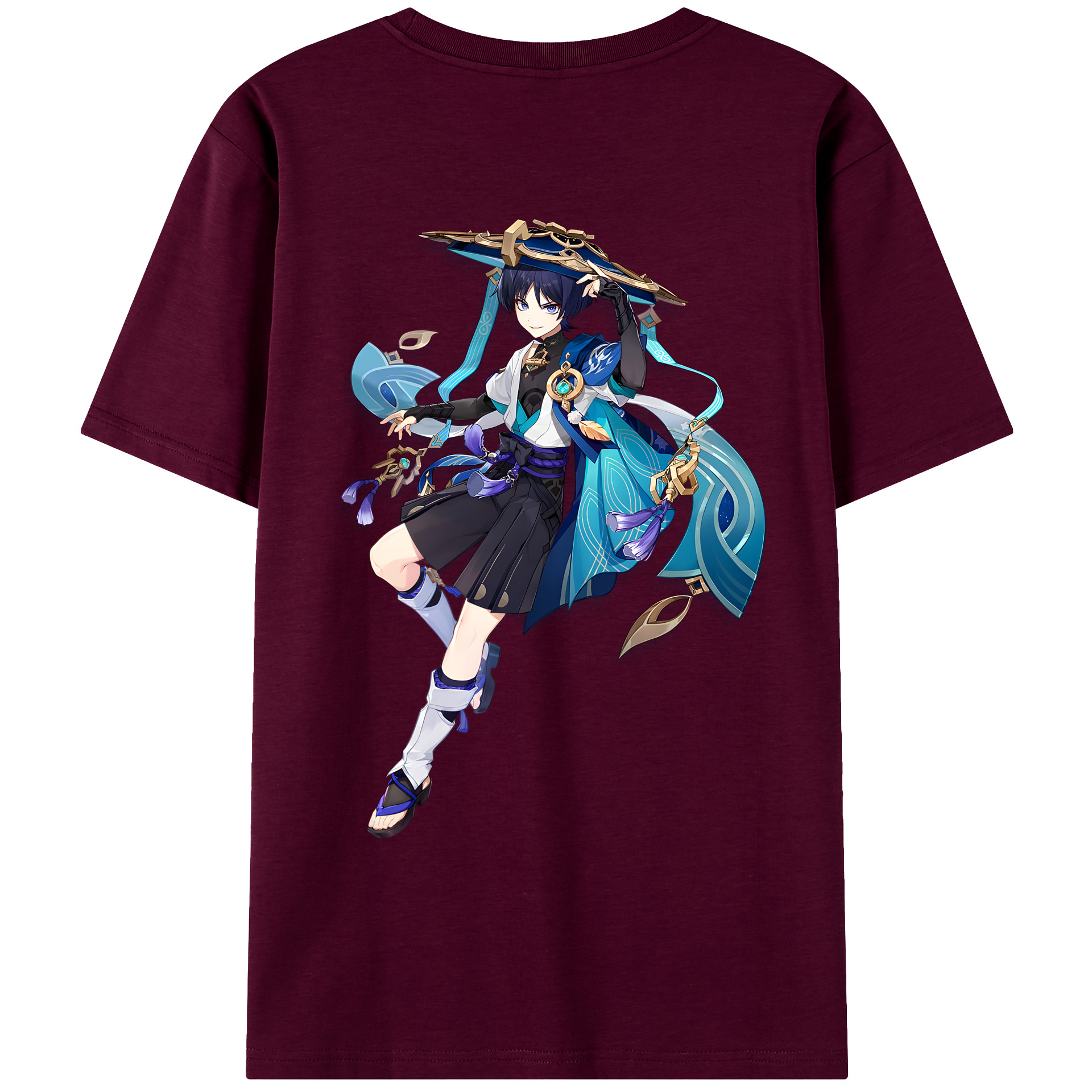げんし神 さんペい genshin Sanpei レディース半袖Tシャツ(バックプリント)